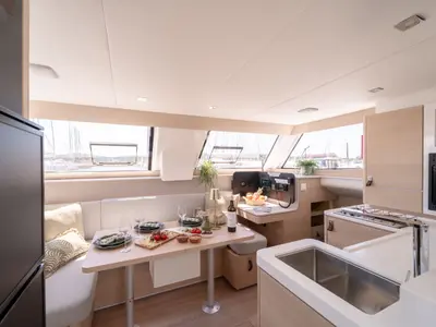 Cabin on Ankolina, a Aventura 37 catamaran at Pirovac, Croatia