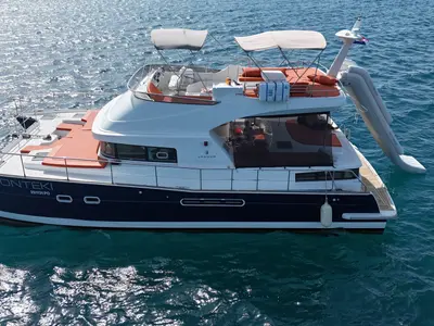 Galley of Monteki, a Lagoon Power 44 catamaran at Općina Funtana, Croatia