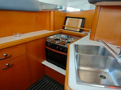 Cabin on Monteki, a Lagoon Power 44 catamaran at Općina Funtana, Croatia