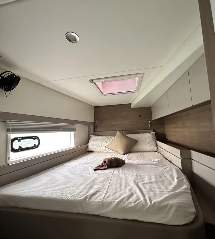 Cabin on Belle Isle, a Bali 4.4 catamaran at Mai Khao, Thailand