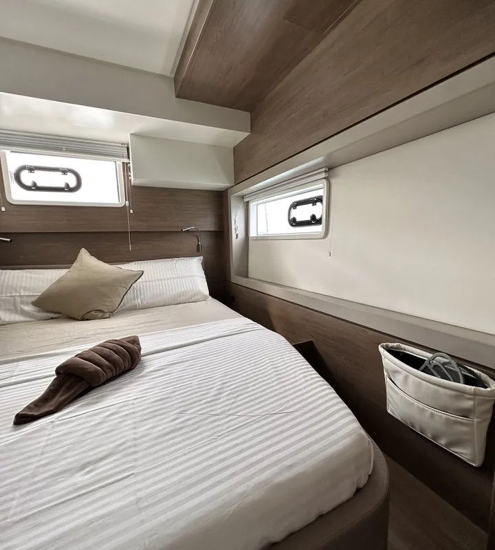 Cabin on Belle Isle, a Bali 4.4 catamaran at Mai Khao, Thailand