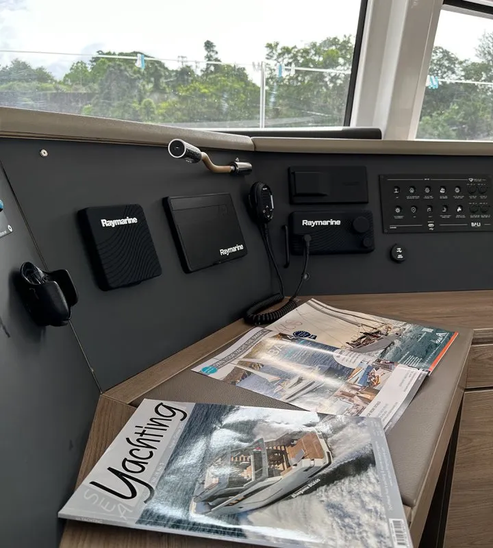 Salon of Belle Isle, a Bali 4.4 catamaran at Mai Khao, Thailand