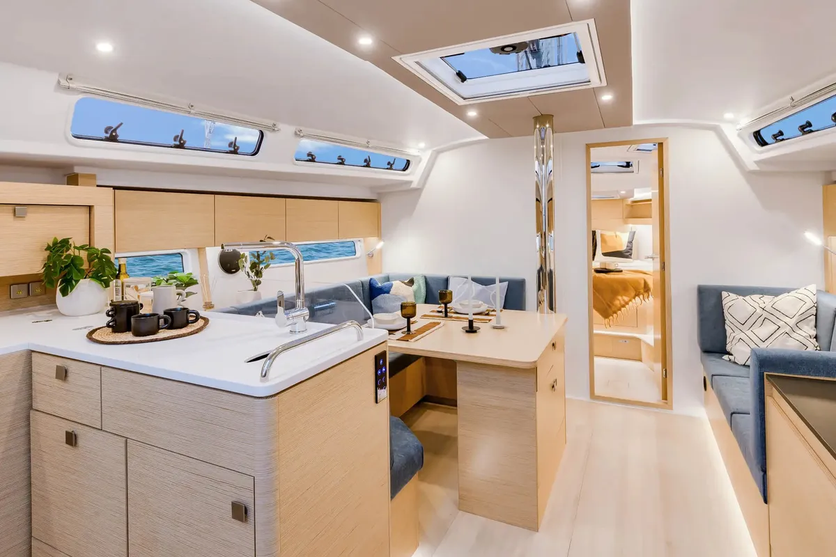 Salon of Al Dente, a Hanse 410 sailboat at Municipal Unit of Lefkada, Greece