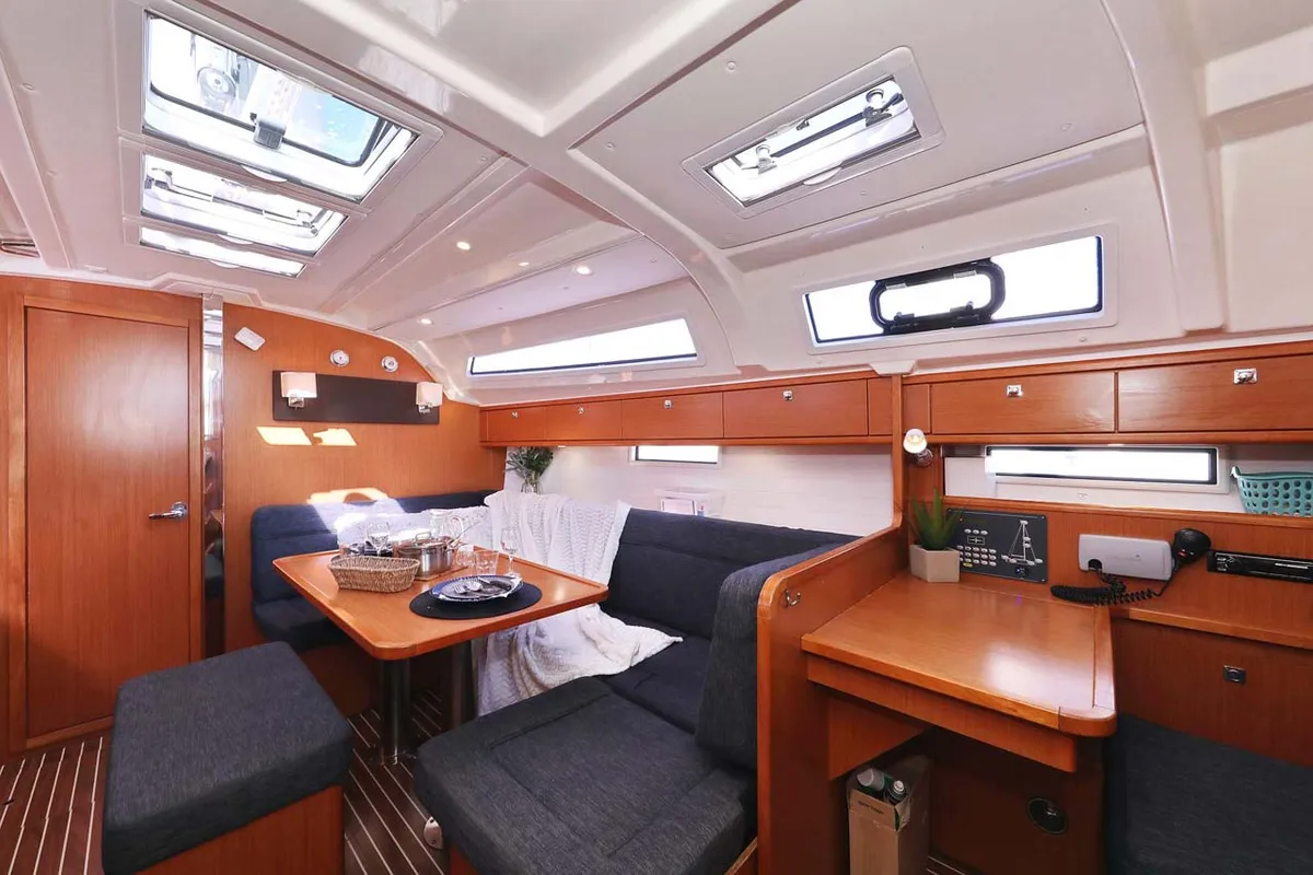 Salon of Kirka, a Bavaria Cruiser 41 sailboat at Grad Biograd na Moru, Croatia