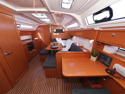 Salon of Kirka, a Bavaria Cruiser 41 sailboat at Grad Biograd na Moru, Croatia