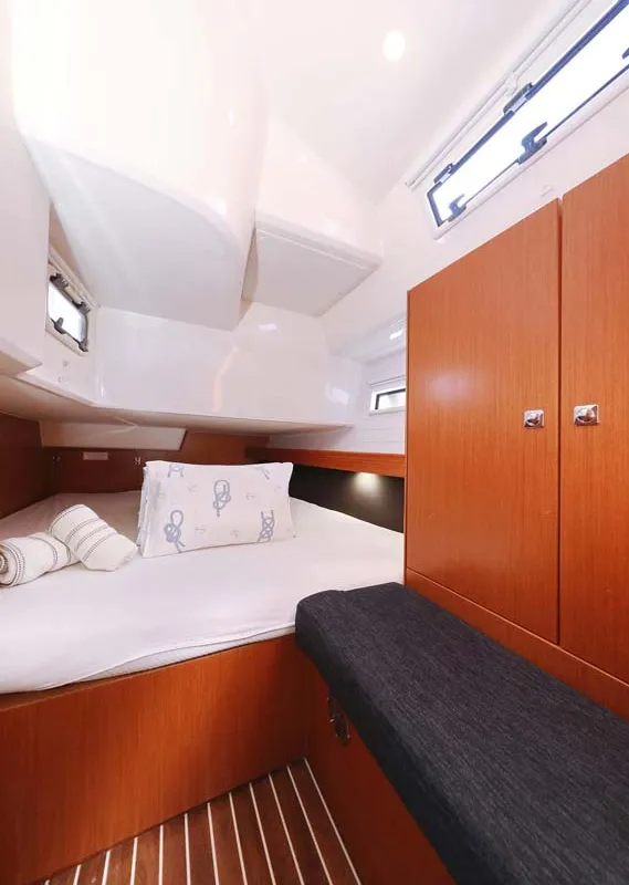 Cabin on Kirka, a Bavaria Cruiser 41 sailboat at Grad Biograd na Moru, Croatia
