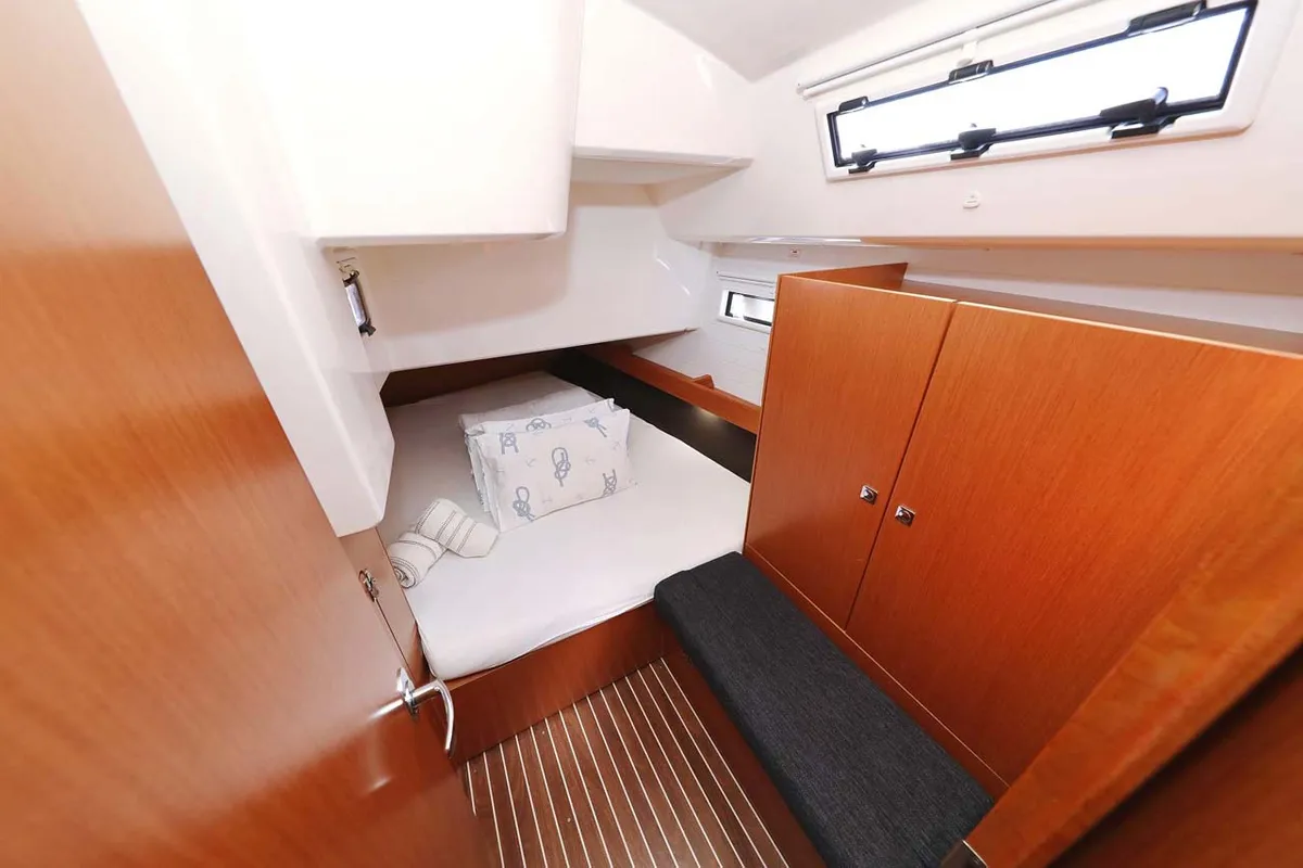 Cabin on Kirka, a Bavaria Cruiser 41 sailboat at Grad Biograd na Moru, Croatia