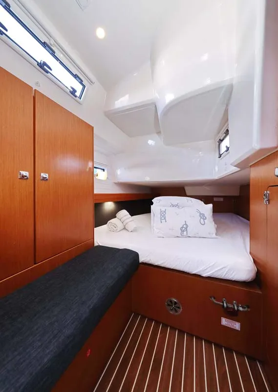 Cabin on Kirka, a Bavaria Cruiser 41 sailboat at Grad Biograd na Moru, Croatia