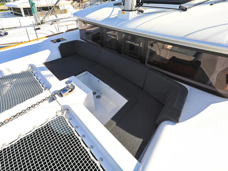 Deck of OLIVER, a Lagoon 450 catamaran at Sukošan, Croatia