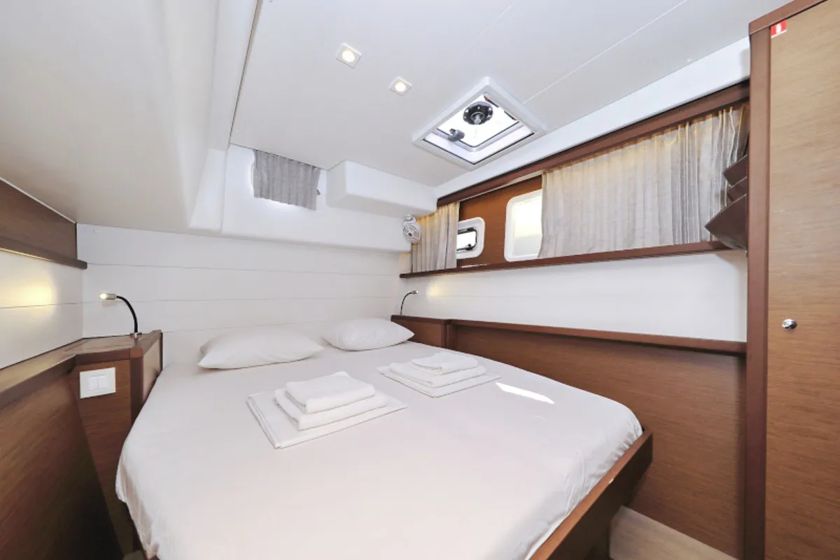 Cabin on OLIVER, a Lagoon 450 catamaran at Sukošan, Croatia