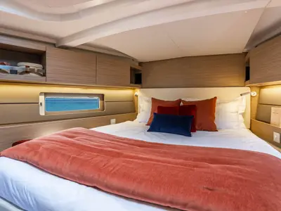 Cabin on Sun-Kissed, a Beneteau Oceanis 47 sailboat at Municipal Unit of Rhodes, Greece