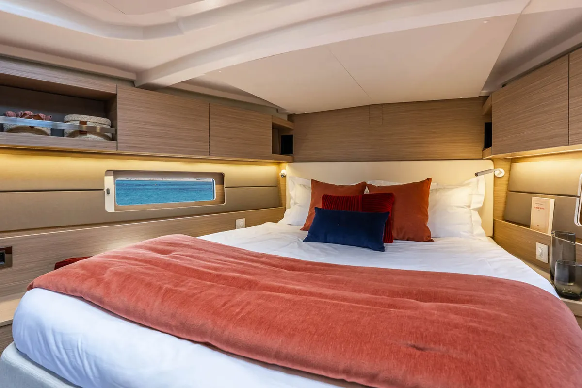 Cabin on Sun-Kissed, a Beneteau Oceanis 47 sailboat at Municipal Unit of Rhodes, Greece