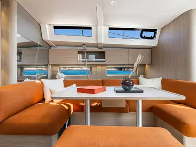 Salon of Sun-Kissed, a Beneteau Oceanis 47 sailboat at Municipal Unit of Rhodes, Greece