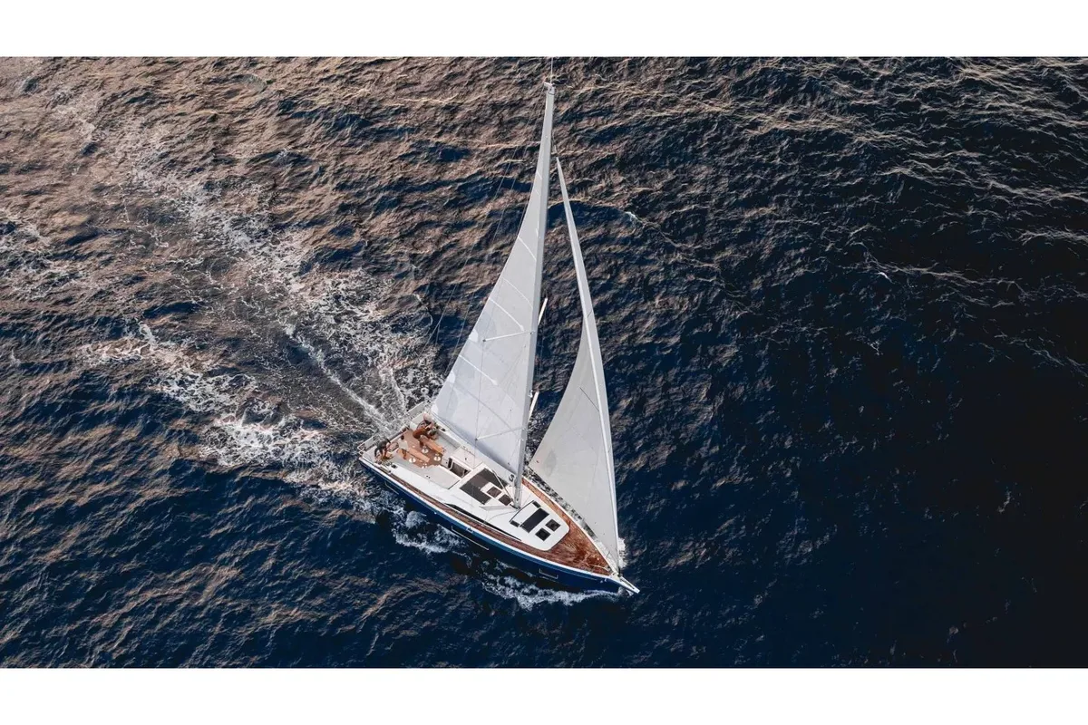 Exterior view of Sun-Kissed, a Beneteau Oceanis 47 sailboat at Municipal Unit of Rhodes, Greece