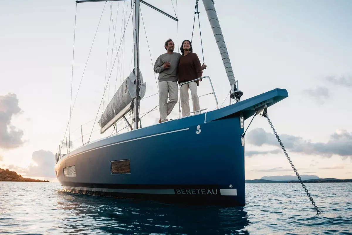 Exterior view of Sun-Kissed, a Beneteau Oceanis 47 sailboat at Municipal Unit of Rhodes, Greece