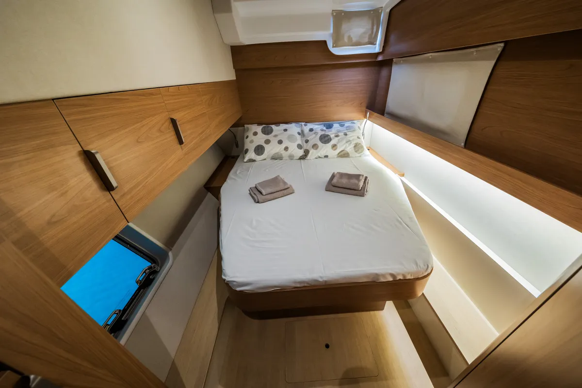 Head on Eternity Now, a Bali Catspace catamaran at Seget Donji, Croatia