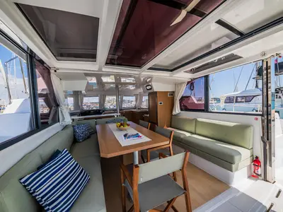 Galley of Eternity Now, a Bali Catspace catamaran at Seget Donji, Croatia
