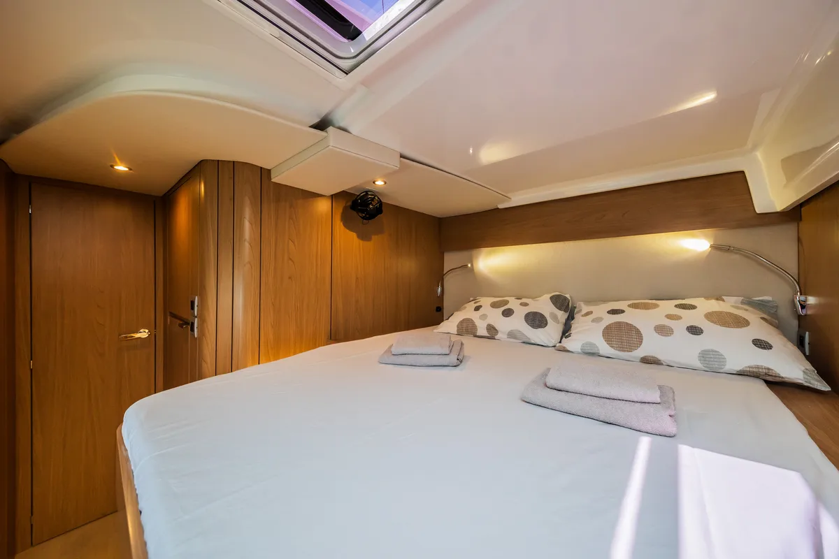 Head on Eternity Now, a Bali Catspace catamaran at Seget Donji, Croatia