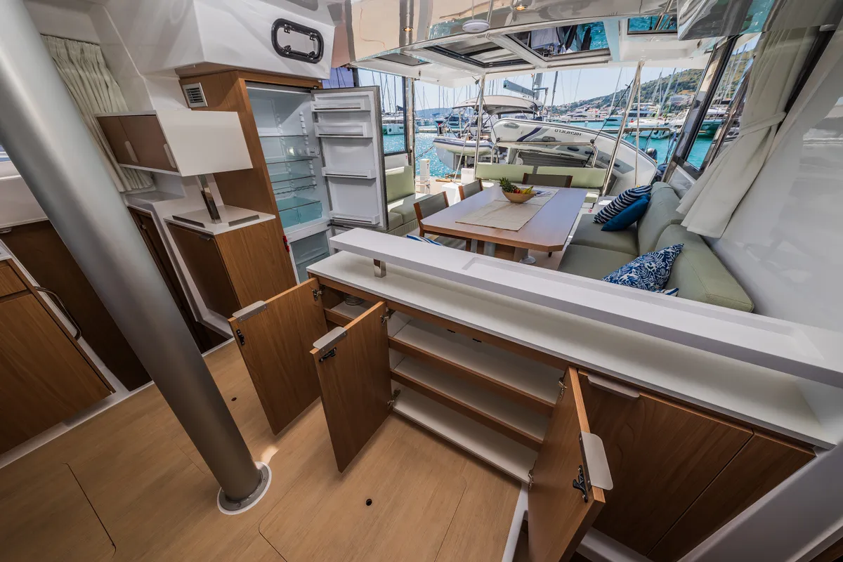Cabin on Eternity Now, a Bali Catspace catamaran at Seget Donji, Croatia