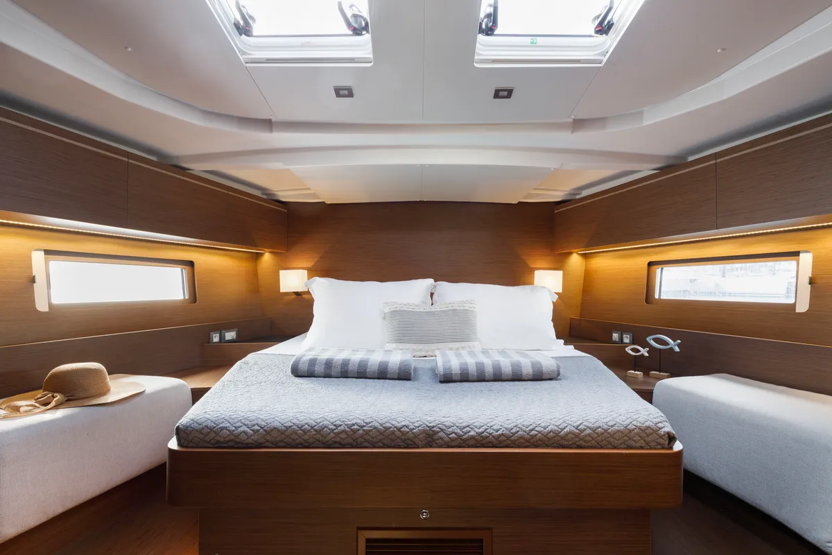 Cabin on Polis, a Beneteau Oceanis 51.1 sailboat at Kos, Greece