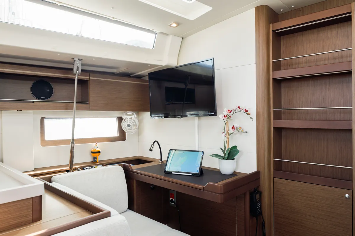 Salon of Polis, a Beneteau Oceanis 51.1 sailboat at Kos, Greece