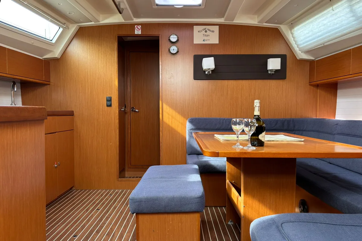 Salon of Titan, a Bavaria Cruiser 46 sailboat at Općina Pakoštane, Croatia