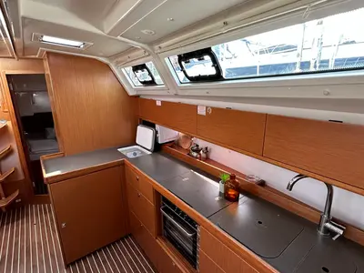 Galley of Titan, a Bavaria Cruiser 46 sailboat at Općina Pakoštane, Croatia