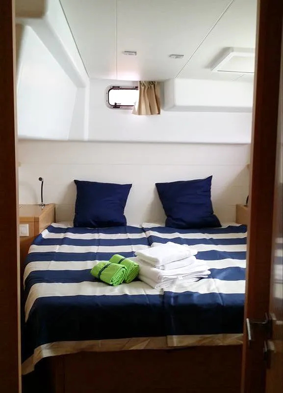 Cabin on Aeropi, a Lagoon 450 Fly catamaran at Municipal Unit of Lefkada, Greece