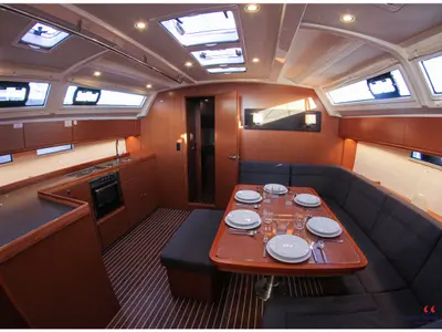 Salon of Punta Molentis, a Bavaria Cruiser 46 sailboat at Cagliari, Italy
