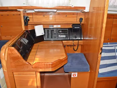 Galley of Jagodna, a Bavaria 46 Cruiser sailboat at Grad Kaštela, Croatia