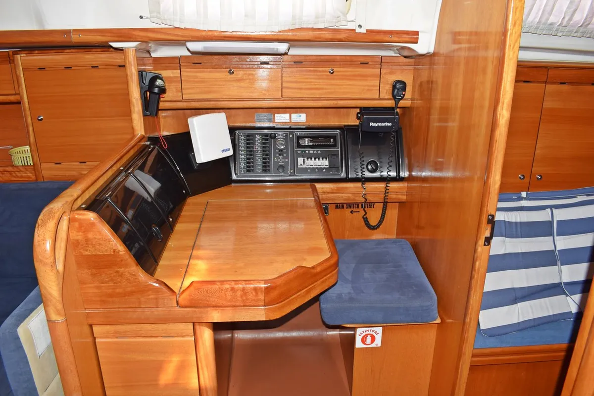 Galley of Jagodna, a Bavaria 46 Cruiser sailboat at Grad Kaštela, Croatia