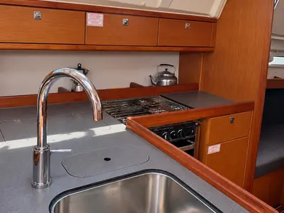 Galley of Francesca, a Bavaria 37 sailboat at Punta Ala, Italy