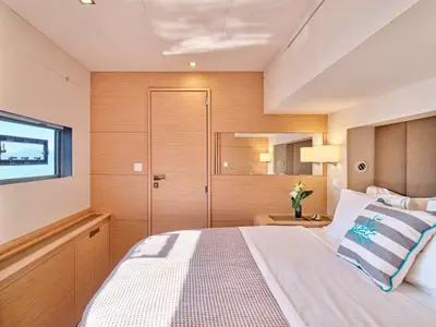 Sunmoon, a Fountaine Pajot Alegria 67 catamaran at Marigot, France