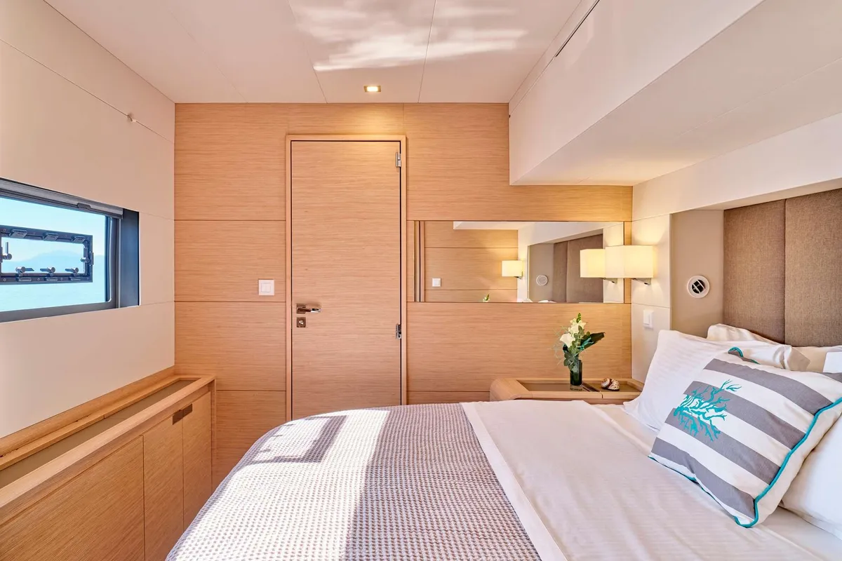 Sunmoon, a Fountaine Pajot Alegria 67 catamaran at Marigot, France