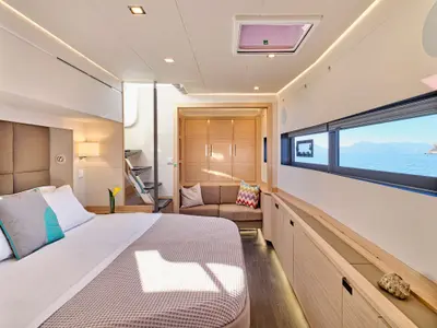 Sunmoon, a Fountaine Pajot Alegria 67 catamaran at Marigot, France