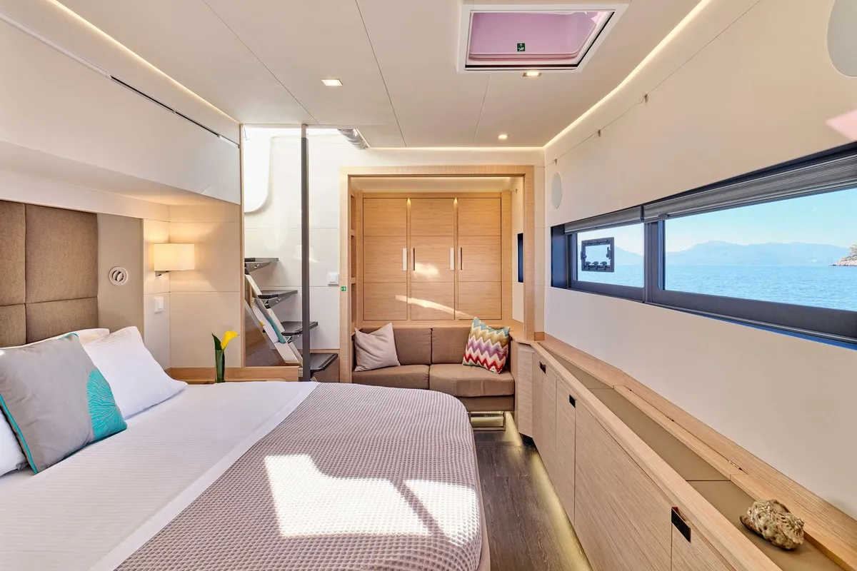 Sunmoon, a Fountaine Pajot Alegria 67 catamaran at Marigot, France