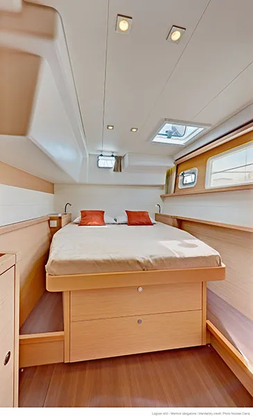 Cabin on Moja Mala, a Lagoon 450 catamaran at Seget Donji, Croatia