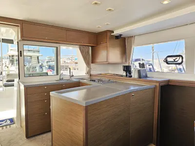 Galley of Moja Mala, a Lagoon 450 catamaran at Seget Donji, Croatia