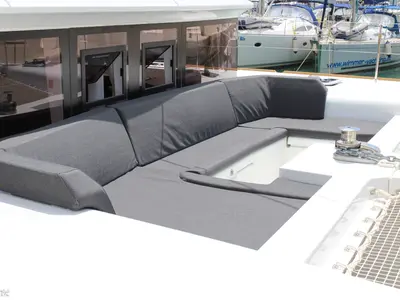 Deck of Moja Mala, a Lagoon 450 catamaran at Seget Donji, Croatia