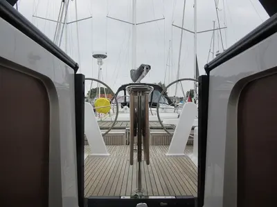 Cockpit of Nine, a Hanse 418 sailboat at Fisksätra, Sweden