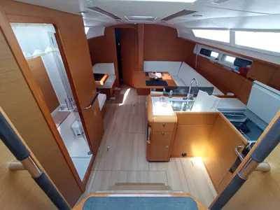 Salon of Eternity, a Jeanneau Sun Odyssey 409 sailboat at Lefkada, Greece