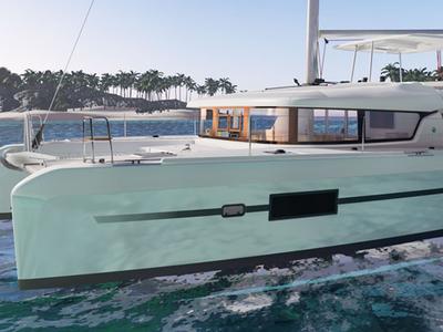 Baghira, a Lagoon 42 catamaran at Sant Antoni de Portmany, Spain