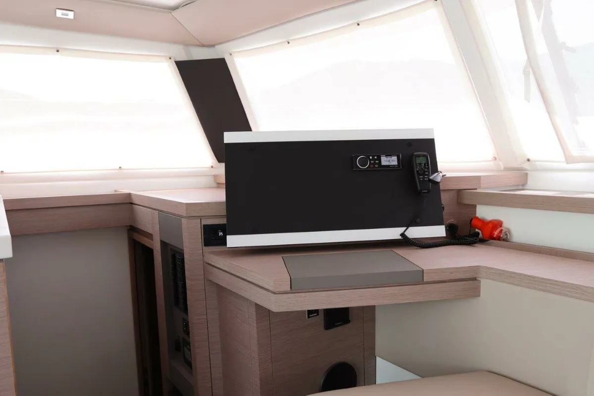 Galley of Time Thief, a Fountaine Pajot Astrea 42 catamaran at Road Town, British Virgin Islands