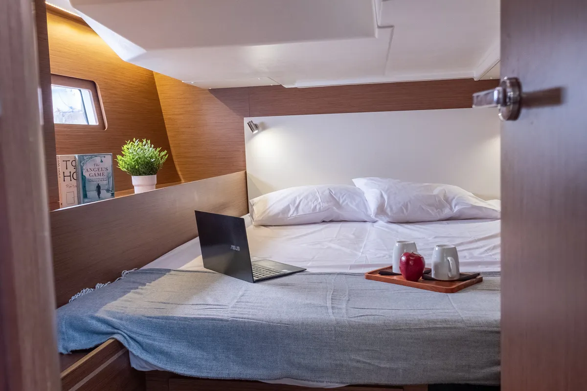 Cabin on Aloha, a Beneteau Oceanis 51.1 sailboat at Municipal Unit of Lefkada, Greece