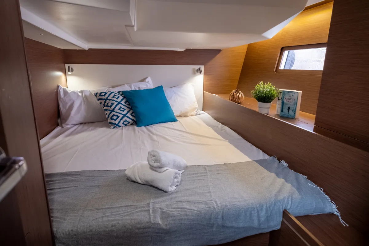 Cabin on Aloha, a Beneteau Oceanis 51.1 sailboat at Municipal Unit of Lefkada, Greece