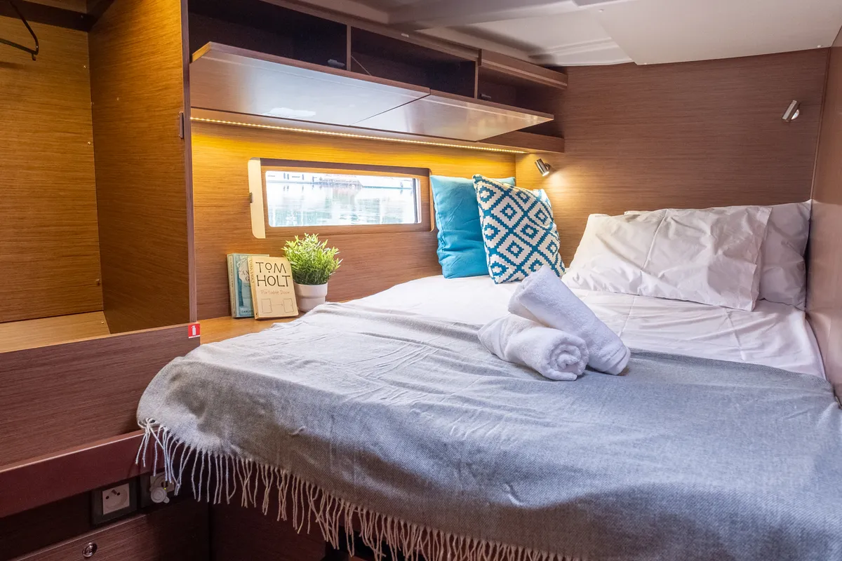 Cabin on Aloha, a Beneteau Oceanis 51.1 sailboat at Municipal Unit of Lefkada, Greece