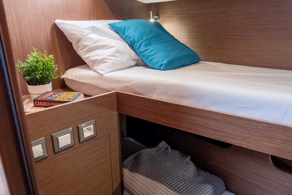 Cabin on Aloha, a Beneteau Oceanis 51.1 sailboat at Municipal Unit of Lefkada, Greece