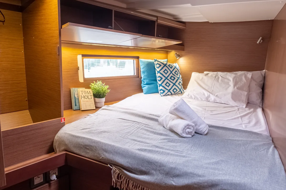 Cabin on Aloha, a Beneteau Oceanis 51.1 sailboat at Municipal Unit of Lefkada, Greece
