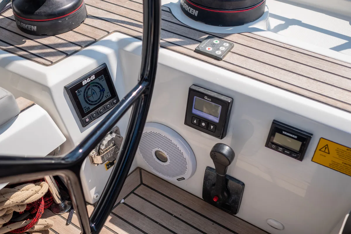 Cockpit of Aloha, a Beneteau Oceanis 51.1 sailboat at Municipal Unit of Lefkada, Greece