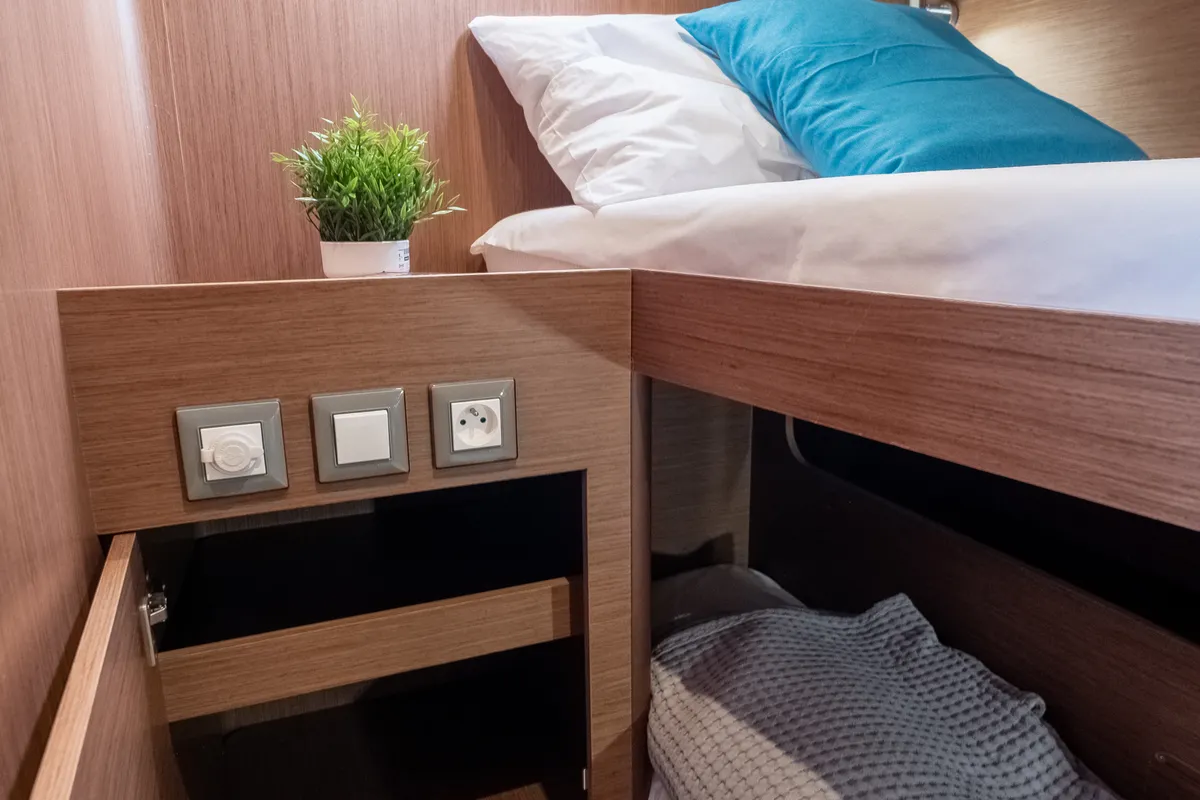 Cabin on Aloha, a Beneteau Oceanis 51.1 sailboat at Municipal Unit of Lefkada, Greece